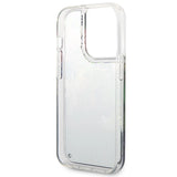 Guess Flower Liquid Glitter case til iPhone 14 Pro Max - blå