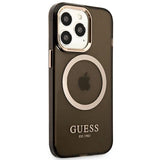 Guess Gold Outline Gennemskinnelig MagSafe Case til iPhone 13 Pro / iPhone 13 - sort