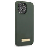 Guess Silicone Logo Plate MagSafe-kasse til iPhone 13 Pro / iPhone 13 - grøn