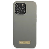 Guess GUHMP13LSPLG iPhone 13 Pro / 13 6.1" grå/grå hard case Silikon Logo Plade MagSafe