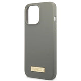 Guess GUHMP13LSPLG iPhone 13 Pro / 13 6.1" grå/grå hard case Silikon Logo Plade MagSafe