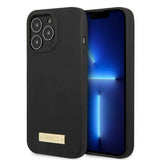 Guess GUHMP13LSPLK iPhone 13 Pro / 13 6.1" sort/sort hårdkasse Silicone Logo Plate MagSafe