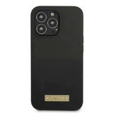 Guess GUHMP13LSPLK iPhone 13 Pro / 13 6.1" sort/sort hårdkasse Silicone Logo Plate MagSafe