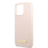 Guess GUHMP13LSPLP iPhone 13 Pro / 13 6.1" pink/pink hårdkasse Silicone Logo Plate MagSafe