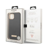 Guess GUHMP13MSAPSTK iPhone 13 6.1" sort/sort hårdkasse Peony Logo Plade MagSafe