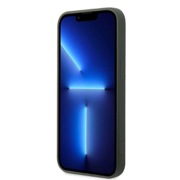 Guess GUHMP13MSBPLA iPhone 13 6.1" grøn/khaki hårdkasse Silikon Logo Plade MagSafe