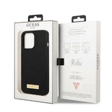 Guess GUHMP13XSPLK iPhone 13 Pro Max 6.7" sort/sort hardcase Silikon Logo Plade MagSafe
