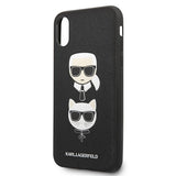 Karl Lagerfeld Saffiano Karl&Choupette hovedetæppe til iPhone XS Max - sort