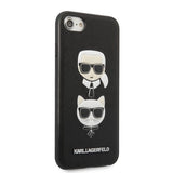 Karl Lagerfeld KLHCI8SAKICKCBK iPhone 7/8 / SE 2020 / SE 2022 sort/sort hardcase Saffiano Karl&Choupette Head
