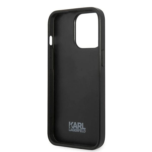 Karl Lagerfeld Flower Ikonik Karl-hylster til iPhone 13 Pro / iPhone 13 - grå