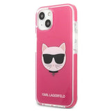 Karl Lagerfeld Choupette hovedetæppe til iPhone 13 - fuchsia