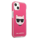 Karl Lagerfeld Choupette hovedetæppe til iPhone 13 - fuchsia