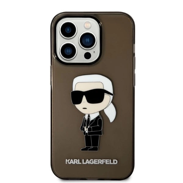 Karl Lagerfeld KLHCP14LHNIKTCK iPhone 14 Pro 6.1" sort/sort hardcase Ikonik Karl Lagerfeld