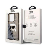 Karl Lagerfeld KLHCP14LLNKHCK iPhone 14 Pro 6.1" sort/sort hardcase Glitter Karl Head
