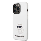 Karl Lagerfeld KLHCP14LSNCHBCH iPhone 14 Pro 6.1" hårdkasse hvid/hvid Silicone Choupette