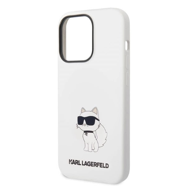 Karl Lagerfeld KLHCP14LSNCHBCH iPhone 14 Pro 6.1" hårdkasse hvid/hvid Silicone Choupette