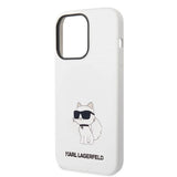 Karl Lagerfeld KLHCP14LSNCHBCH iPhone 14 Pro 6.1" hårdkasse hvid/hvid Silicone Choupette