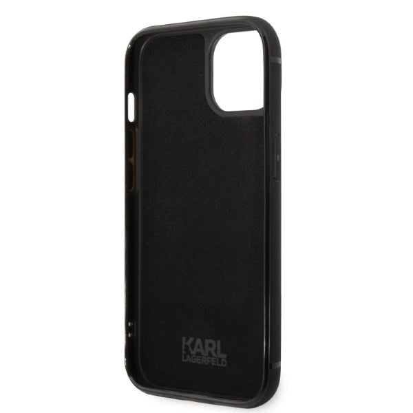 Karl Lagerfeld Signature Logo Cardslot case til iPhone 14 Plus - sort
