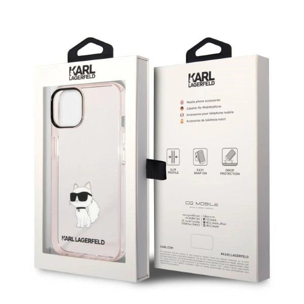 Karl Lagerfeld KLHCP14MHNCHTCP iPhone 14 Plus 6.7" pink/pink hardcase Ikonik Choupette