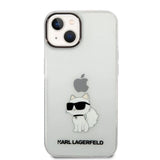 Karl Lagerfeld Ikonik Choupette fodtøj til iPhone 14 Plus - gennemsigtigt