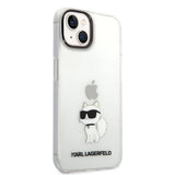 Karl Lagerfeld Ikonik Choupette fodtøj til iPhone 14 Plus - gennemsigtigt