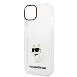 Karl Lagerfeld Ikonik Choupette fodtøj til iPhone 14 Plus - gennemsigtigt