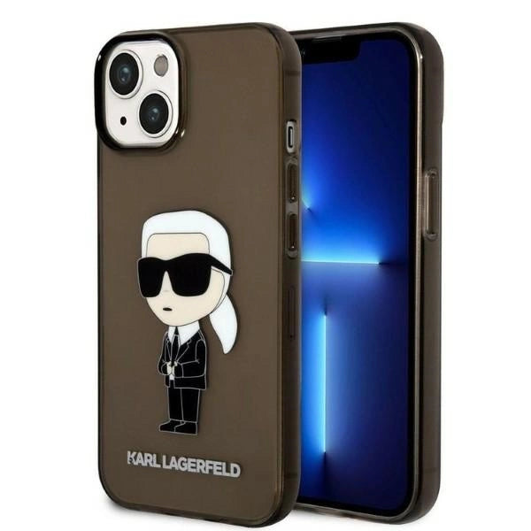 Karl Lagerfeld Ikonik Karl-foder til iPhone 14 Plus - sort