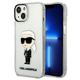 Karl Lagerfeld Ikonik Karl fodtøj til iPhone 14 Plus - gennemsigtigt