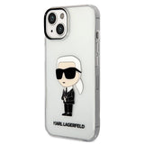 Karl Lagerfeld Ikonik Karl fodtøj til iPhone 14 Plus - gennemsigtigt