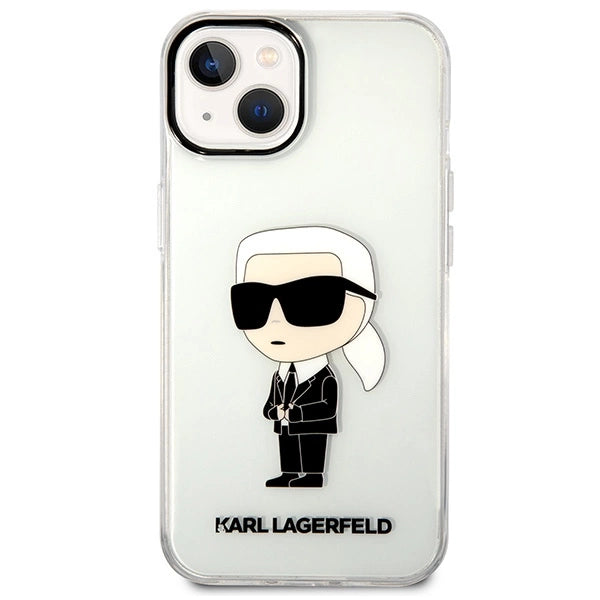 Karl Lagerfeld Ikonik Karl fodtøj til iPhone 14 Plus - gennemsigtigt