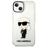 Karl Lagerfeld Ikonik Karl fodtøj til iPhone 14 Plus - gennemsigtigt