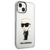Karl Lagerfeld Ikonik Karl fodtøj til iPhone 14 Plus - gennemsigtigt