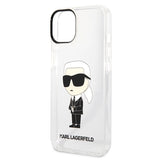 Karl Lagerfeld Ikonik Karl fodtøj til iPhone 14 Plus - gennemsigtigt