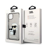 Karl Lagerfeld Glitter Karl&Choupette-foder til iPhone 14 Plus - sort
