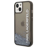 Karl Lagerfeld Liquid Glitter Elong case til iPhone 14 Plus - sort