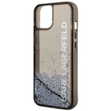 Karl Lagerfeld Liquid Glitter Elong case til iPhone 14 Plus - sort