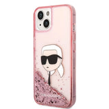 Karl Lagerfeld Glitter Karl's hovedkasse til iPhone 14 Plus - pink