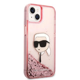 Karl Lagerfeld Glitter Karl's hovedkasse til iPhone 14 Plus - pink