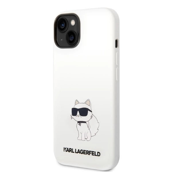 Karl Lagerfeld Silicone Choupette-foder for iPhone 14 Plus - hvid