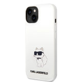 Karl Lagerfeld Silicone Choupette-foder for iPhone 14 Plus - hvid