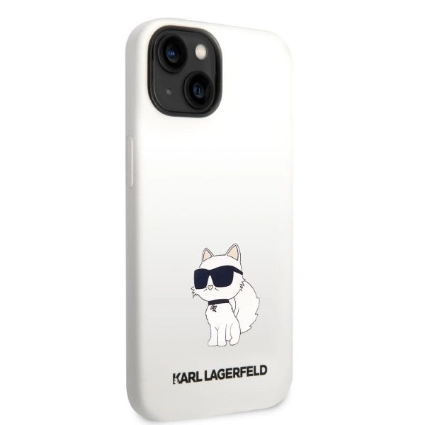 Karl Lagerfeld Silicone Choupette-foder for iPhone 14 Plus - hvid