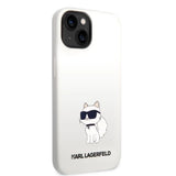 Karl Lagerfeld Silicone Choupette-foder for iPhone 14 Plus - hvid
