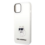 Karl Lagerfeld Silicone Choupette-foder for iPhone 14 Plus - hvid