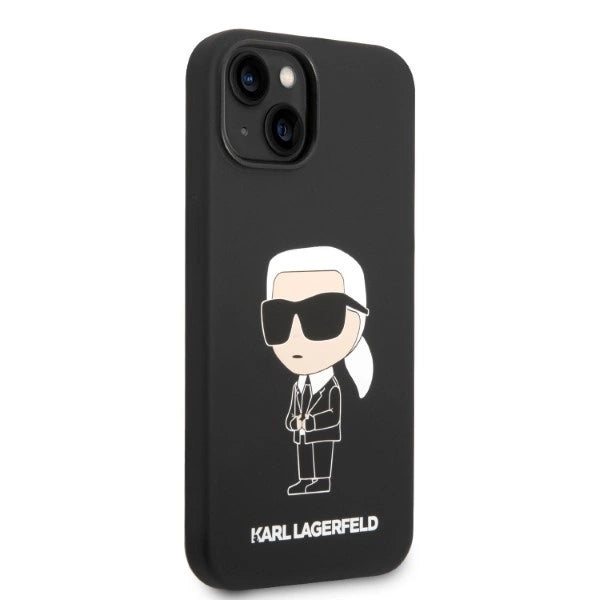 Karl Lagerfeld Silicone Ikonik-foder for iPhone 14 Plus - sort