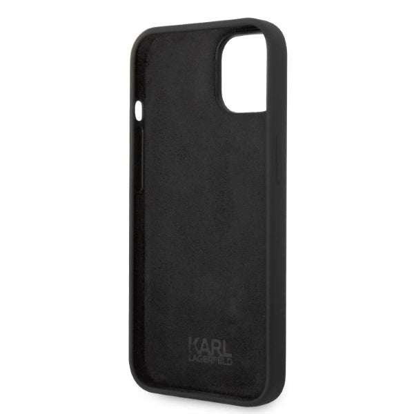 Karl Lagerfeld Silicone Ikonik-foder for iPhone 14 Plus - sort