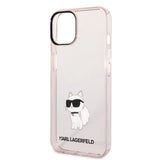 Karl Lagerfeld Ikonik Choupette iPhone 14 - rosa