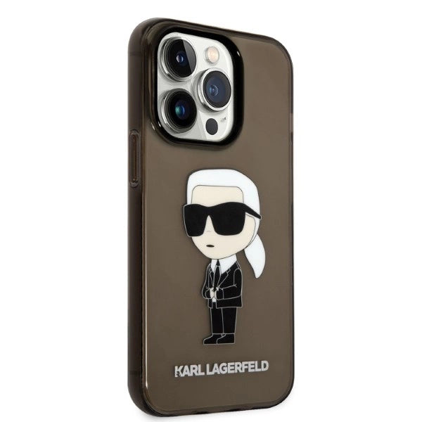 Karl Lagerfeld Ikonik Karl fodtøj til iPhone 14 Pro Max - sort