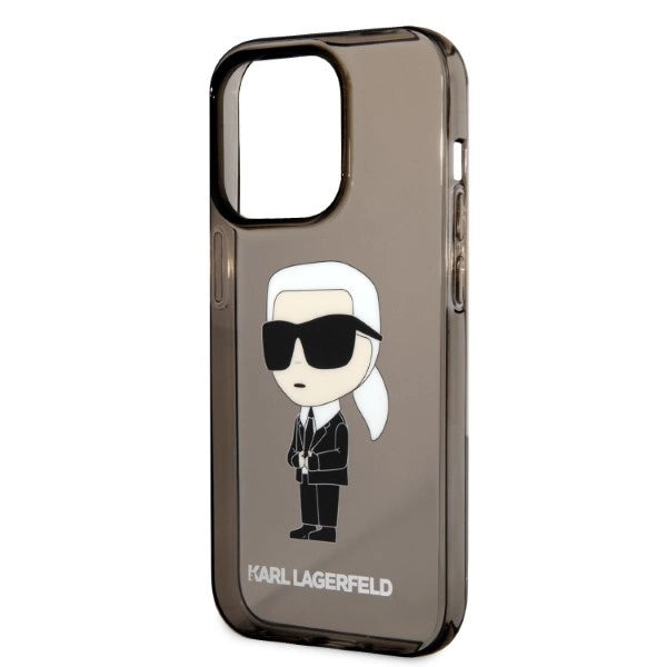 Karl Lagerfeld Ikonik Karl fodtøj til iPhone 14 Pro Max - sort