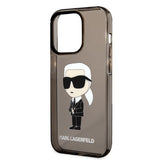 Karl Lagerfeld Ikonik Karl fodtøj til iPhone 14 Pro Max - sort