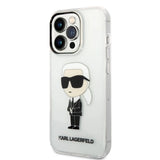 Karl Lagerfeld Ikonik Karl fodtøj til iPhone 14 Pro Max - gennemsigtigt